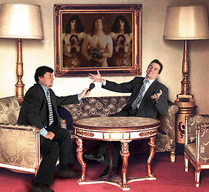 Jacek Piotr udziela wywiadu